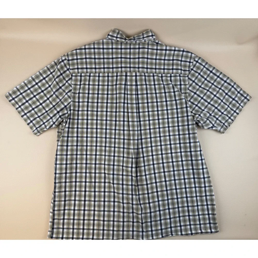Outdoor Plaid Button Down Shirt Short Sleeve XXL Timberland